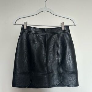 Skies Are Blue Black Mini Skirt for Night Out